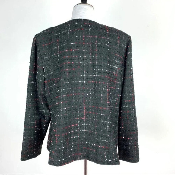 Danny and Nicole Blazer size 18 W Multicolored metallic Tweed 4 button m Jacket - Picture 6 of 10